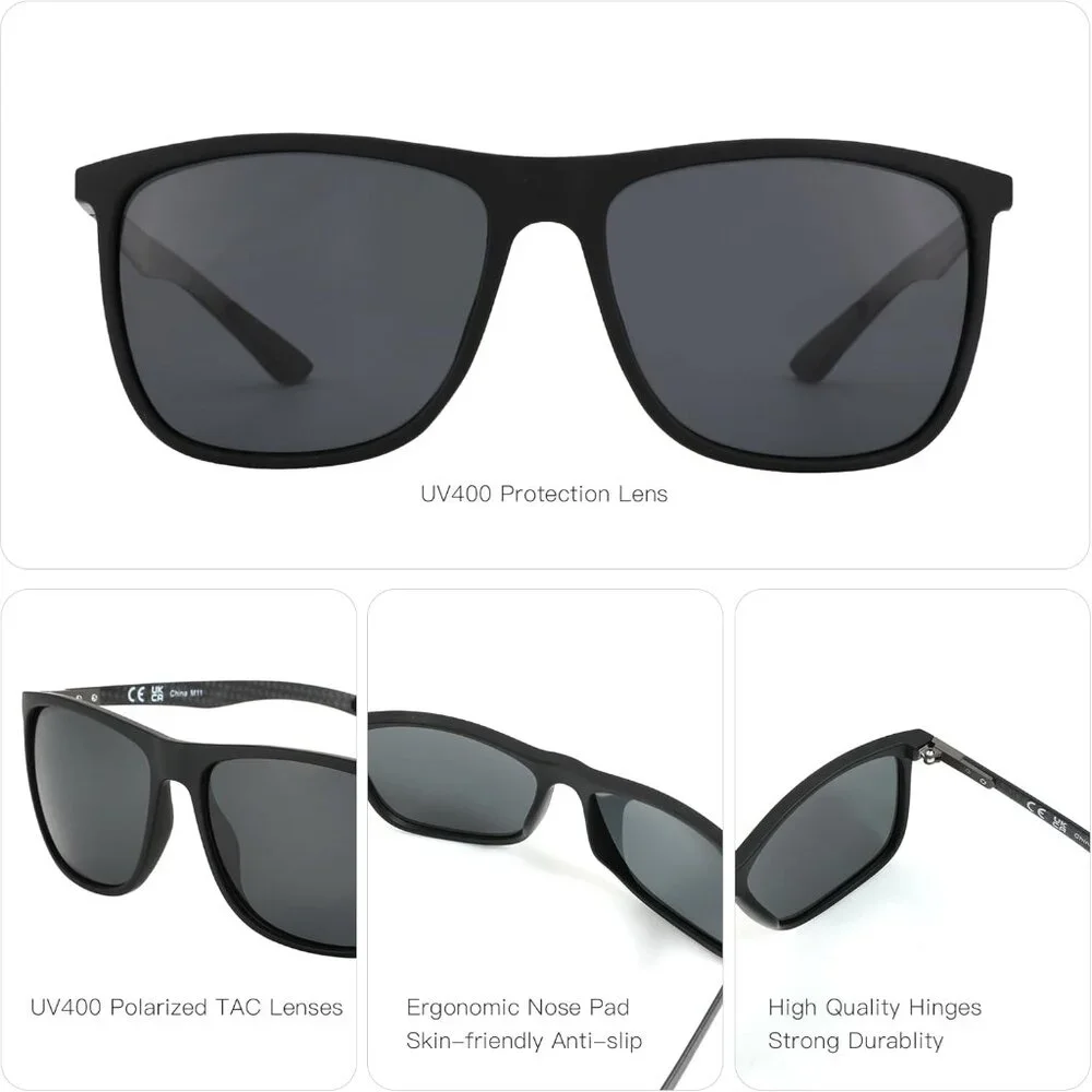 Luxury Ultralight Carbon Fiber Polarized Sunglasses for Men – UV400 Protection